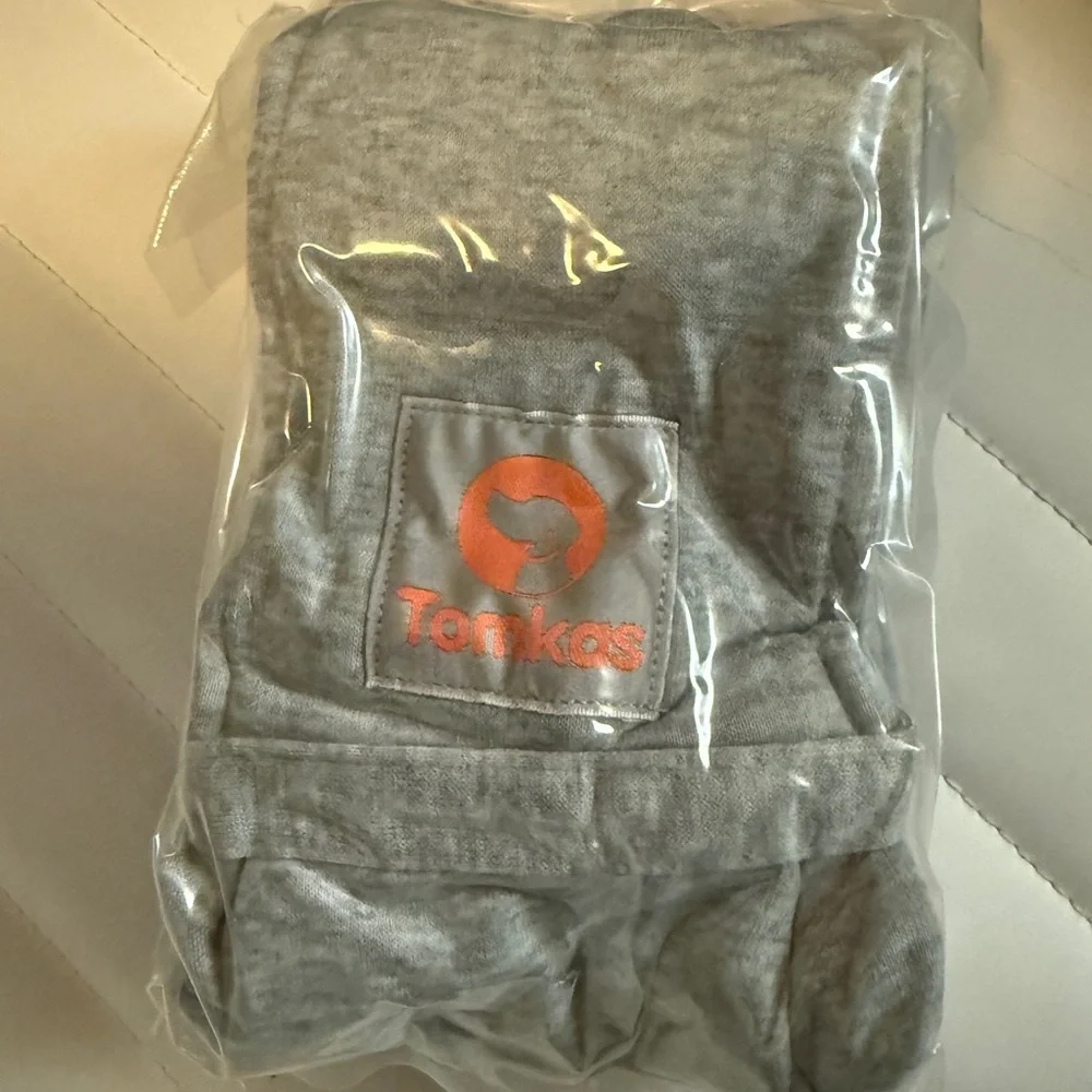 TOMKAS Dog Sling Carrier Gray for Small Dogs & Puppies up to 10 lbs EUC